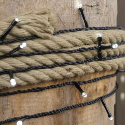 Guirlande lumineuse LED d'extérieur 100 LED / 10 m, IP44, blanc froid