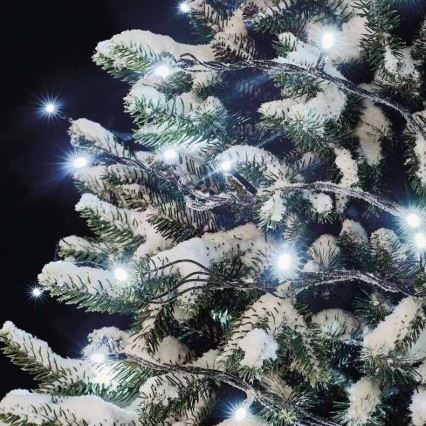 Guirlande lumineuse LED d'extérieur 100 LED / 10 m, IP44, blanc froid