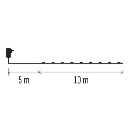 Guirlande lumineuse LED d'extérieur 100xLED/15m IP44 blanc froid