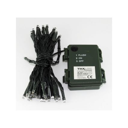 Guirlande lumineuse LED d'extérieur 100xLED/2 fonctions/3xAA 10,8m IP44 blanc chaud