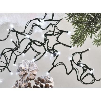 Guirlande lumineuse LED d'extérieur, 120 LEDs, 17 m, IP44, blanc froid