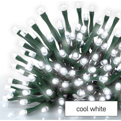 Guirlande lumineuse LED d'extérieur, 120 LEDs, 17 m, IP44, blanc froid