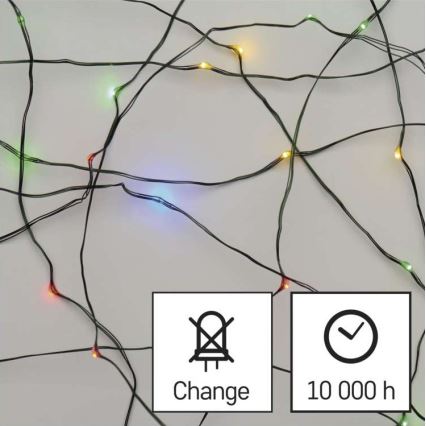 Guirlande lumineuse LED d'extérieur 150 LED/20 m IP44 multicolore