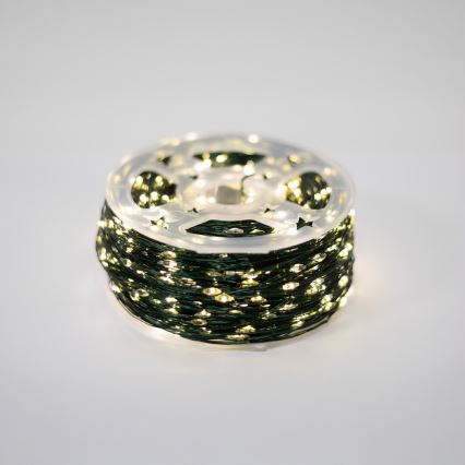 Guirlande lumineuse extérieure 1500 LED / 230 V, 8 fonctions, 153 m, IP44, blanc chaud, avec télécommande