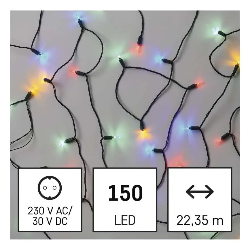 Guirlande lumineuse LED d'extérieur 150xLED/27,35m IP44 multicolore