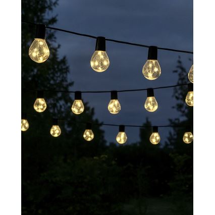 Guirlande lumineuse LED d'extérieur 20xLED/0,075W/230V 5,8 m IP44 noire