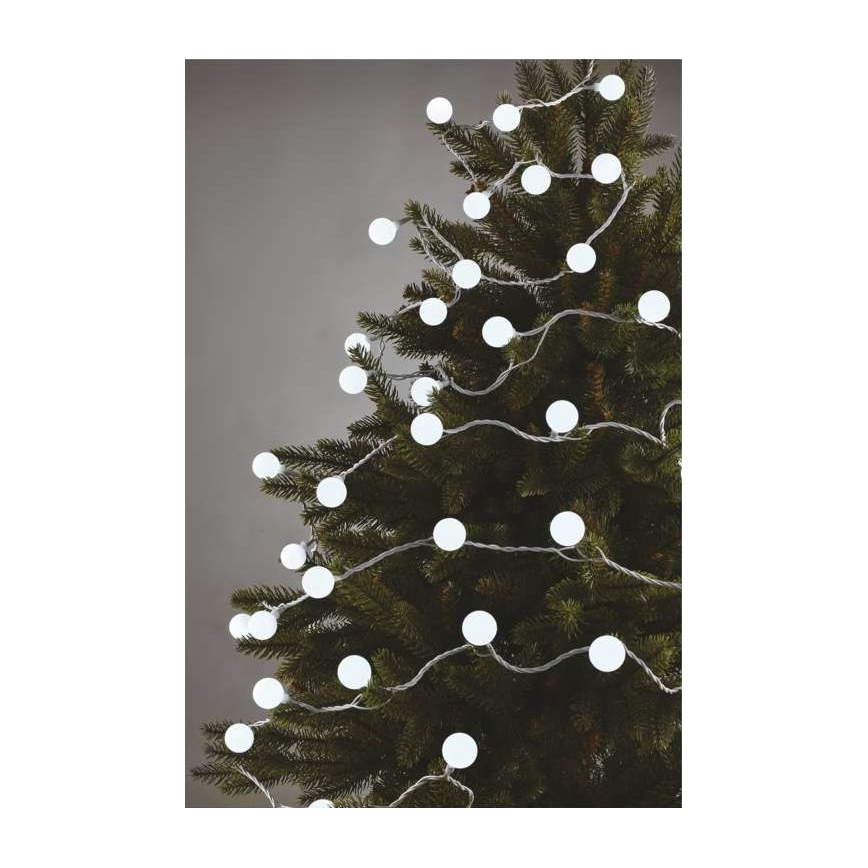 Guirlande lumineuse LED d'extérieur, 40 LED, 9 m, IP44, blanc froid