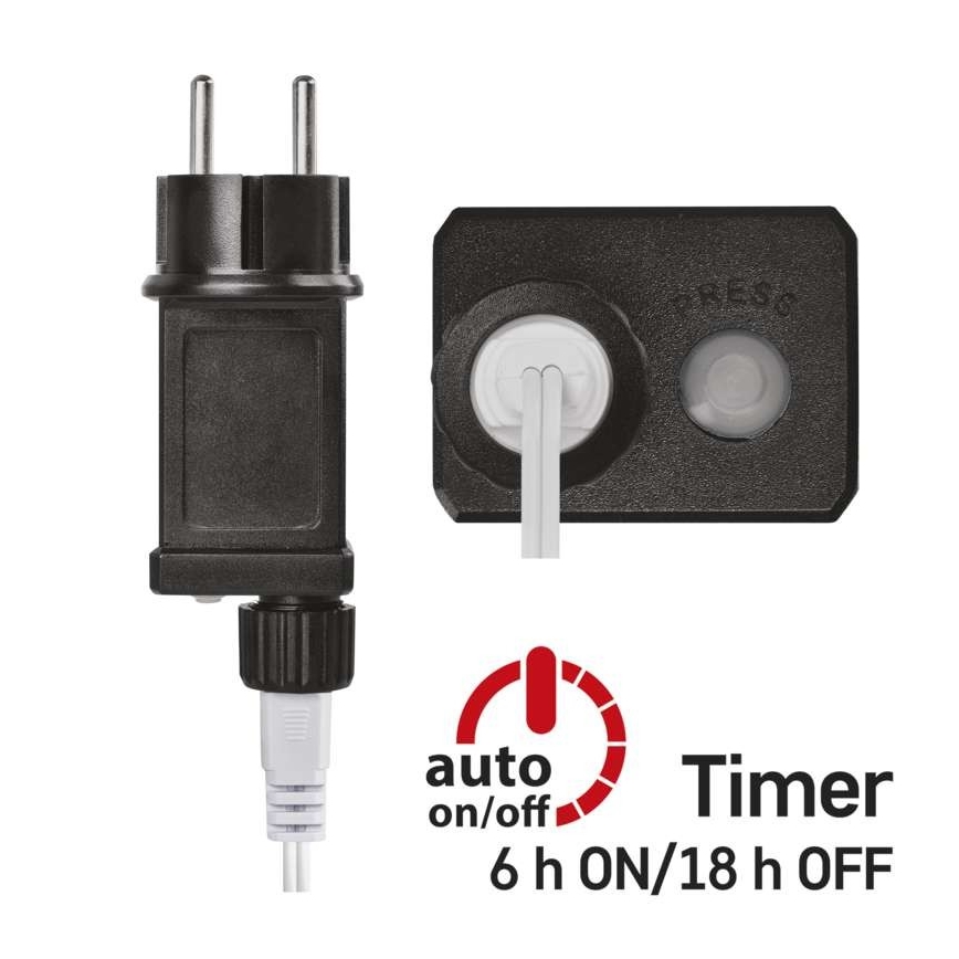 Guirlande lumineuse LED d'extérieur, 40 LED, 9 m, IP44, blanc froid