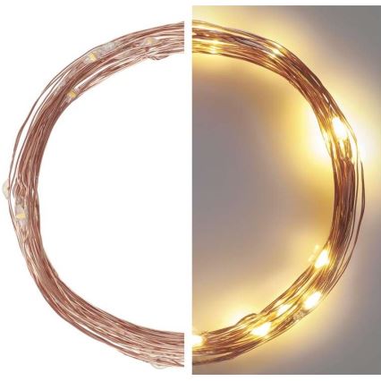 Guirlande lumineuse LED d'extérieur 40 LED — 9 m, IP44, blanc chaud