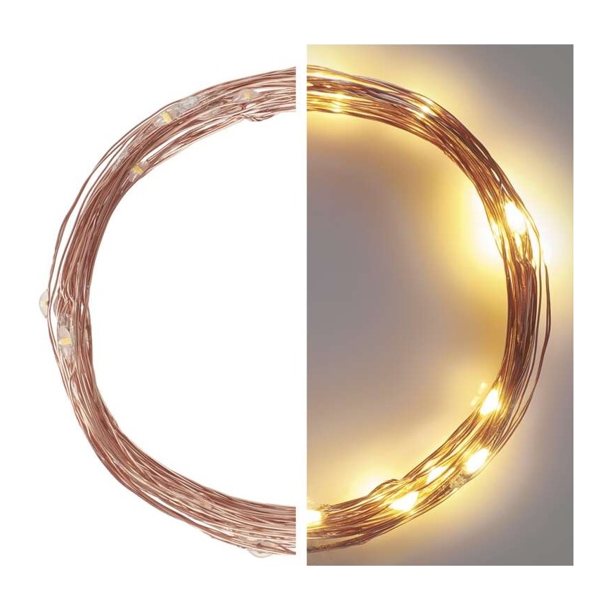 Guirlande lumineuse LED d'extérieur 40 LED — 9 m, IP44, blanc chaud