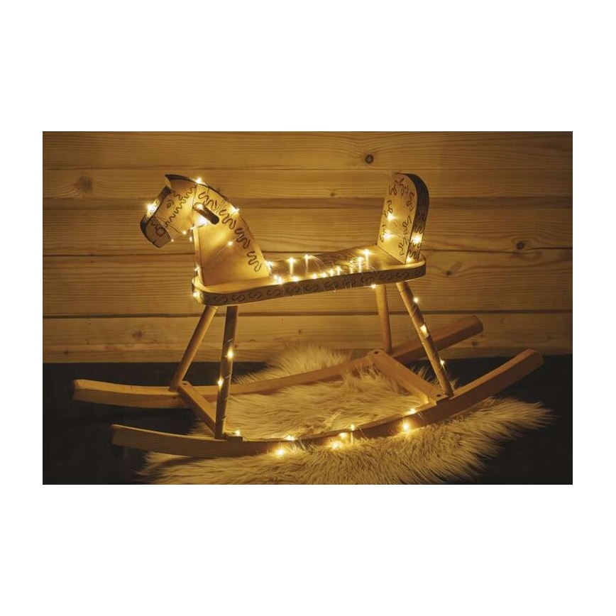 Guirlande lumineuse LED d'extérieur 40 LED — 9 m, IP44, blanc chaud