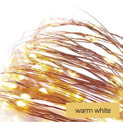 Guirlande lumineuse LED d'extérieur 40 LED — 9 m, IP44, blanc chaud