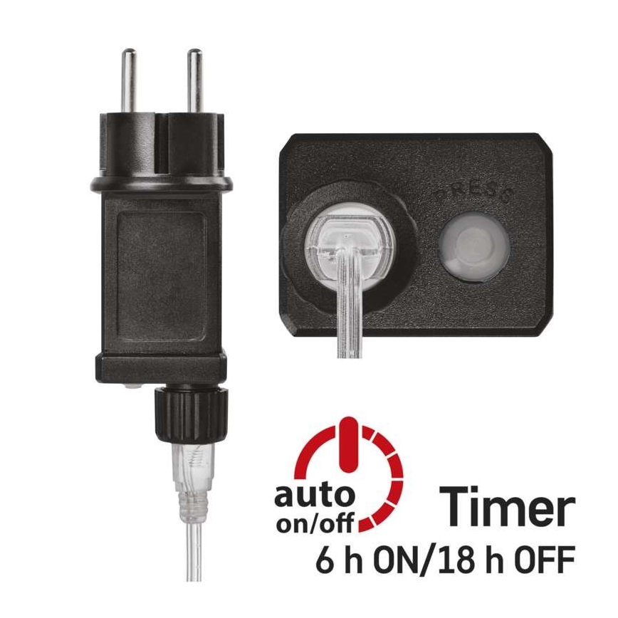 Guirlande lumineuse LED d'extérieur 40 LED — 9 m, IP44, blanc chaud