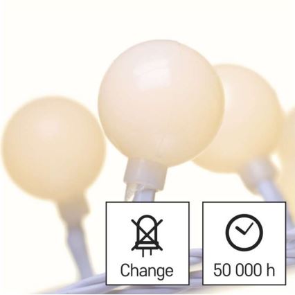 Guirlande lumineuse LED d'extérieur 40xLED/9m IP44 blanc chaud