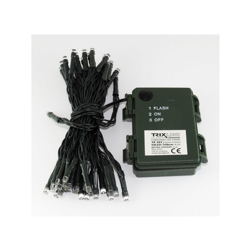 Guirlande lumineuse LED d'extérieur 50xLED/2 fonctions 5,4m IP44 blanc chaud