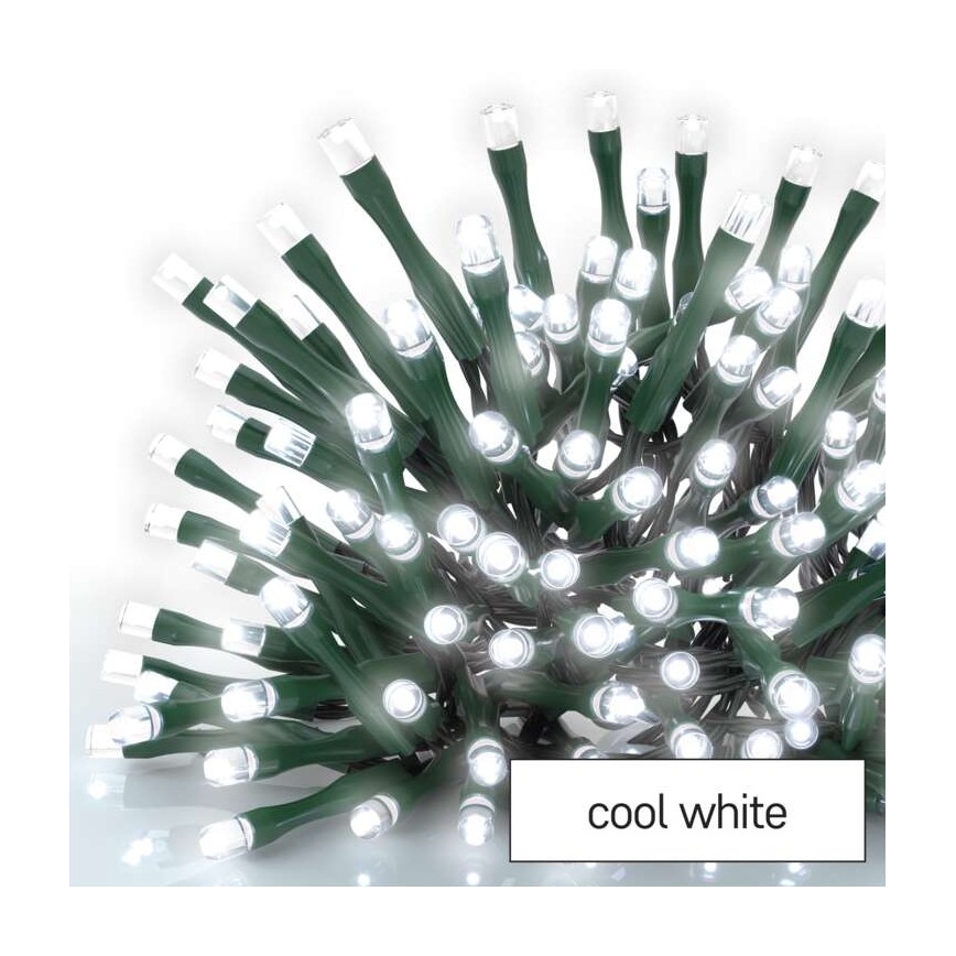 Guirlande lumineuse LED d'extérieur 600 LED, 8 modes, 15 m, IP44, blanc froid