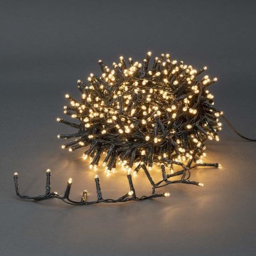 Guirlande lumineuse LED d'extérieur pour Noël 400 LED/7 fonctions, 11 m, IP44, blanc chaud