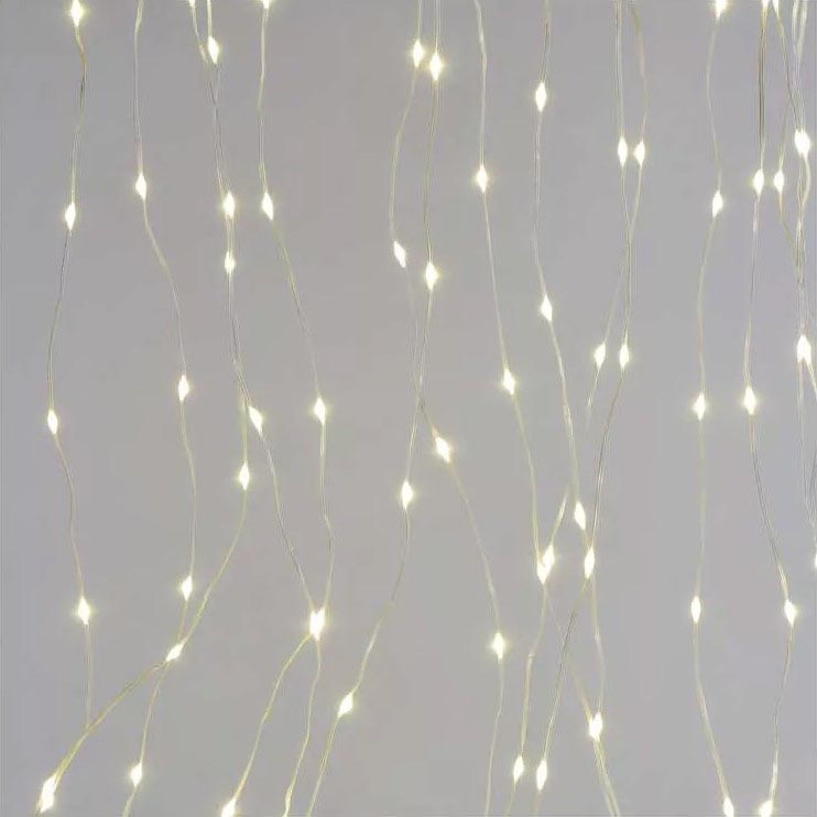 Guirlande lumineuse LED d'extérieur pour Noël — 240 LED, 8 fonctions, 6,7 m, IP44, blanc chaud