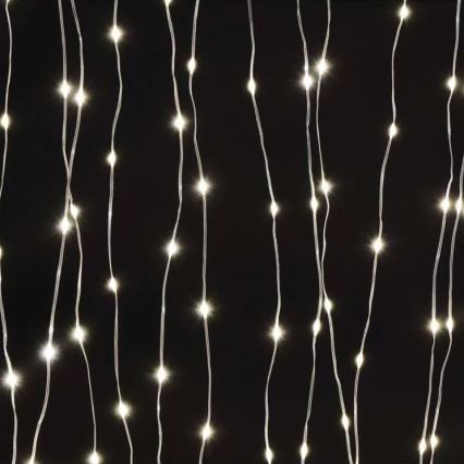 Guirlande lumineuse LED d'extérieur pour Noël — 240 LED, 8 fonctions, 6,7 m, IP44, blanc chaud
