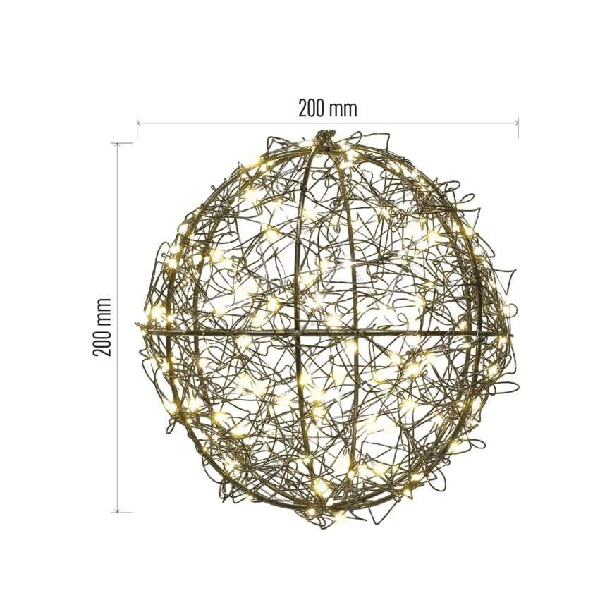 Guirlande lumineuse LED extérieure 200 LED 5 m IP44 blanc chaud