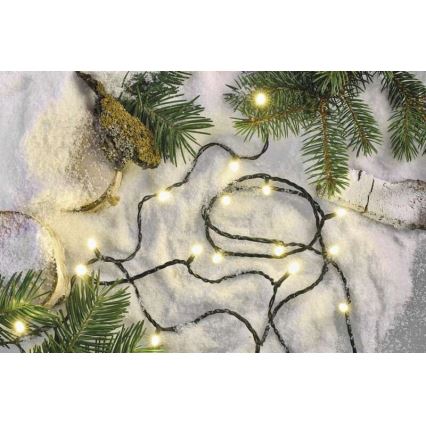 Guirlande lumineuse LED extérieure 240 LEDs / 8 modes, 29 m, IP44, blanc chaud