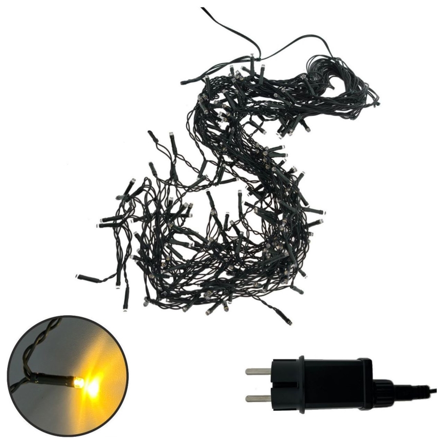 Guirlande lumineuse LED extérieure de Noël 200 LED / 230 V, 7,6 m, IP44, noire