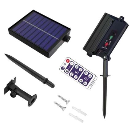 Guirlande solaire 10xLED/0,5/4,5V 12 m 3000K IP44 + Télécommande