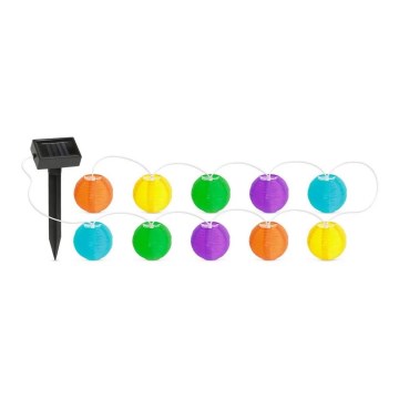 Guirlande solaire 10xLED/1,2V 3,7m IP44 multicolore