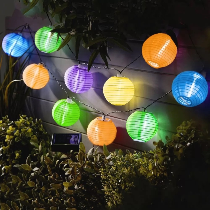 Guirlande solaire 10xLED/1,2V 3,7m IP44 multicolore