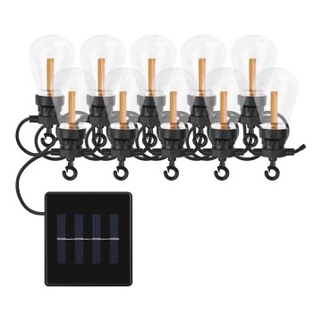 Guirlande solaire décorative 10xLED/0,6W/1,2V 4,5m IP44 800 mAh