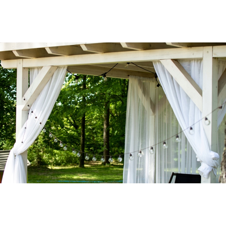 Guirlande solaire décorative 20 LED / 8 modes, 500 mAh, 7,6 m, IP67, blanc chaud