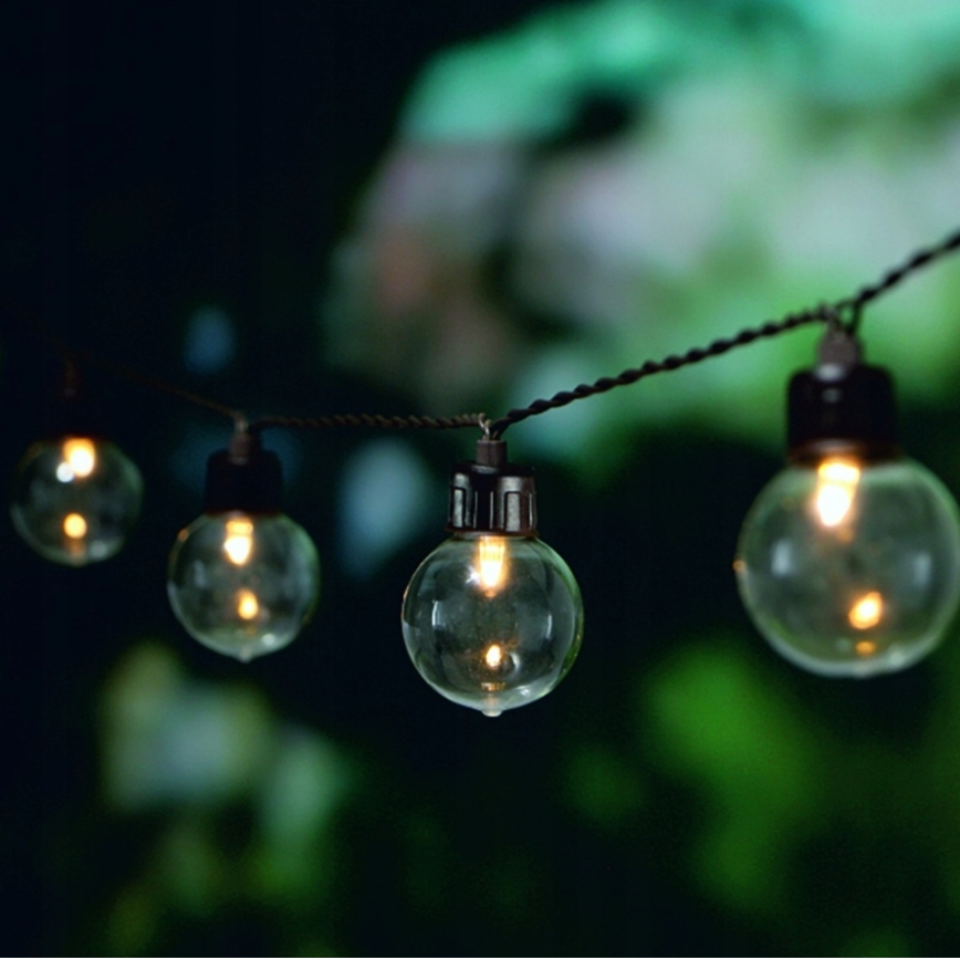 Guirlande solaire décorative 20 LED / 8 modes, 500 mAh, 7,6 m, IP67, blanc chaud