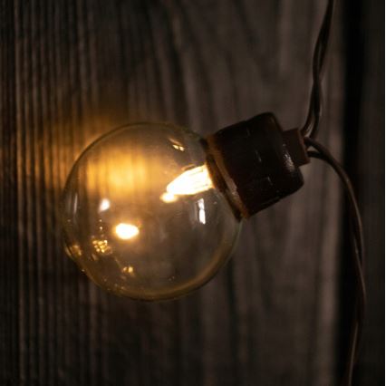 Guirlande solaire décorative 20 LED / 8 modes, 500 mAh, 7,6 m, IP67, blanc chaud