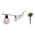 Guirlande solaire décorative LED 20 LED/8 fonctions 500 mAh 7,6 m IP67 blanc chaud