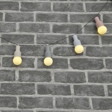 Guirlande solaire décorative LED PASTEL 10xLED/1,2V 3,8 m IP44
