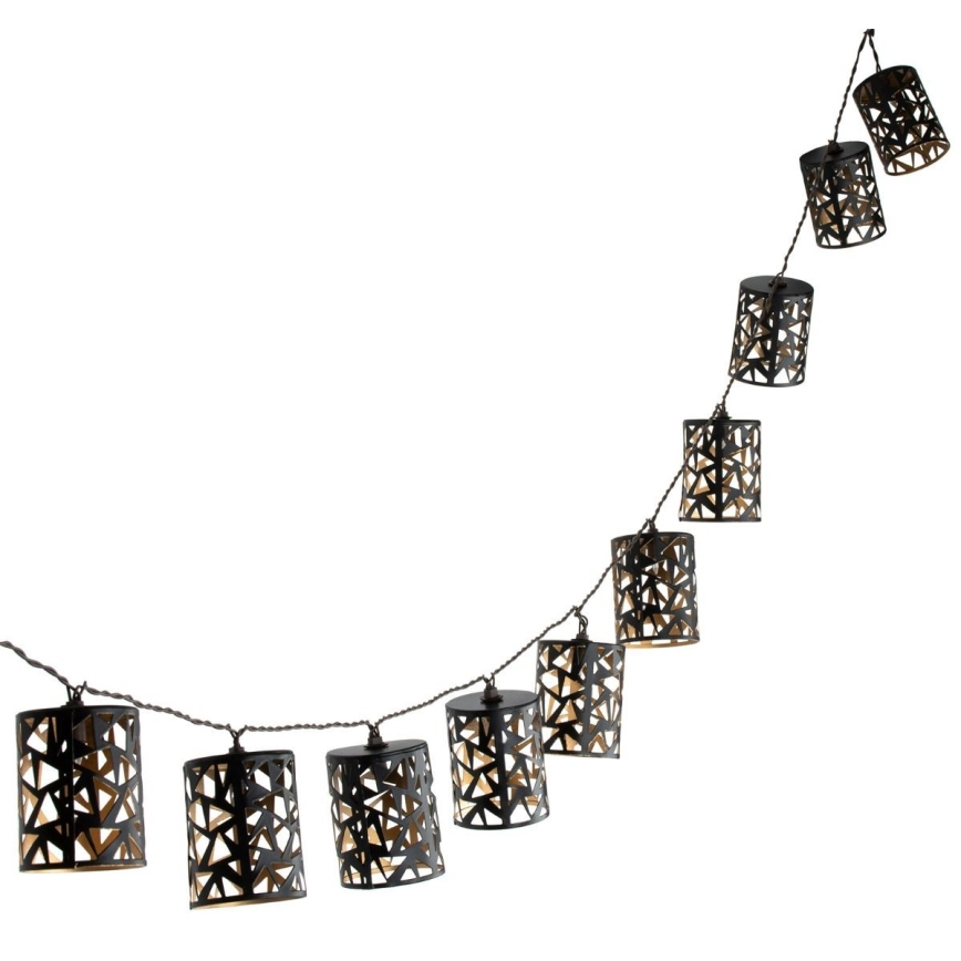 Guirlande solaire LED 10xE12/3,65m IP44 blanc chaud