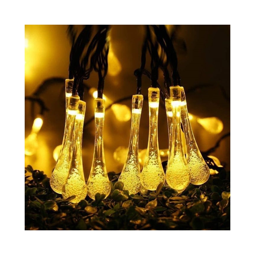 Guirlande solaire LED avec capteur crépusculaire 20xLED/0,72W/1,2V 600 mAh 4,7m IP44