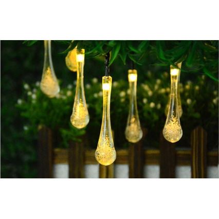 Guirlande solaire LED avec capteur crépusculaire 20xLED/0,72W/1,2V 600 mAh 4,7m IP44
