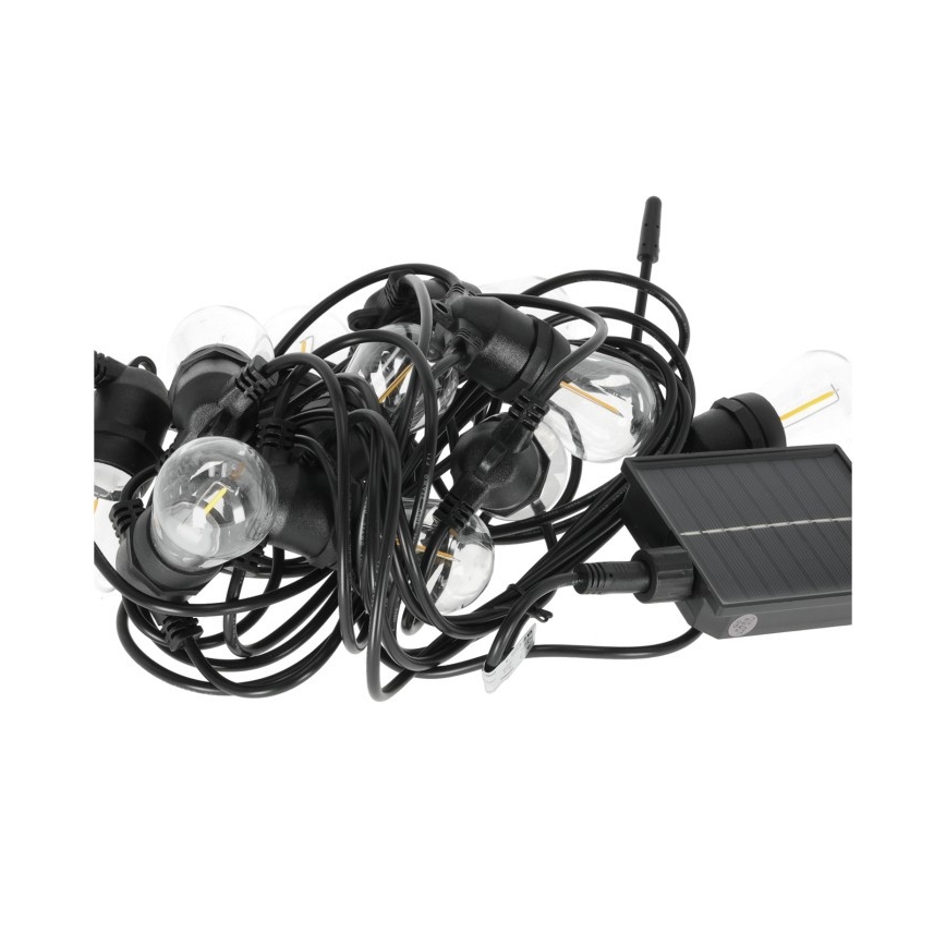 Guirlande décorative solaire LED dimmable STARLIGHT NEO 10x E27/3,7V 2700K IP54 1200 mAh 11,5 m + télécommande