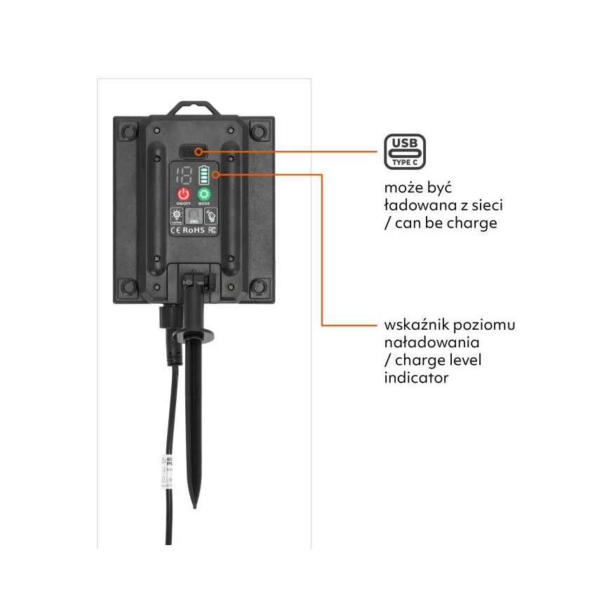 Guirlande solaire décorative LED dimmable STARLIGHT NEO 20 x E27 / 3,7 V 2700 K IP54 2400 mAh 21,5 m + télécommande