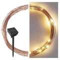 Guirlande solaire LED LED/2,4W/1,2V 1xAA 15 m IP44 3000K 600 mAh