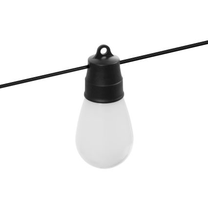 Guirlande solaire LED RGBIC à intensité variable 15xLED/1,3W/3,7/5V 2200 mAh 8 m IP65 noire + télécommande