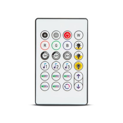LED RGBIC dimmable guirlande solaire 15xLED/1,3W/3,7V 2200 mAh 8 m IP65 noire + télécommande