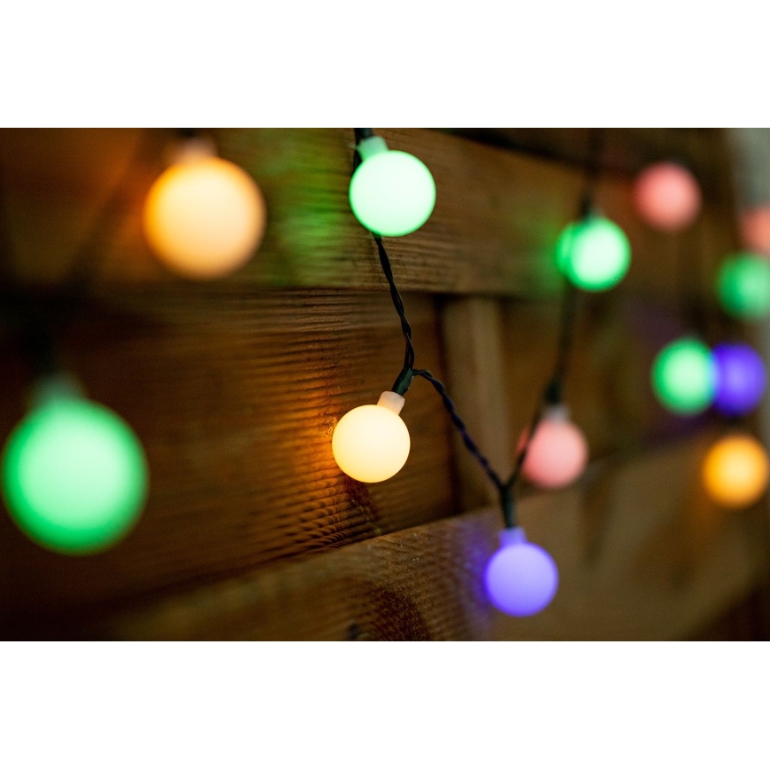 Guirlande solaire LED RVB PARTY 30xLED/1,2V 3,9 m IP44