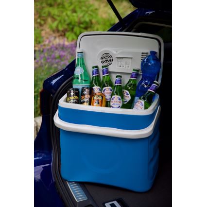 Guzzanti GZ 30BW - Glacière électrique portable pour voiture 29 l 65W/12V/230V bleue