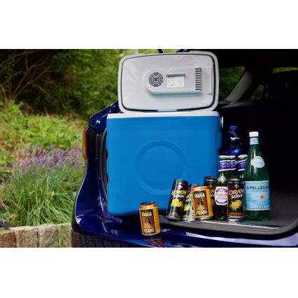Guzzanti GZ 30BW - Glacière électrique portable pour voiture 29 l 65W/12V/230V bleue