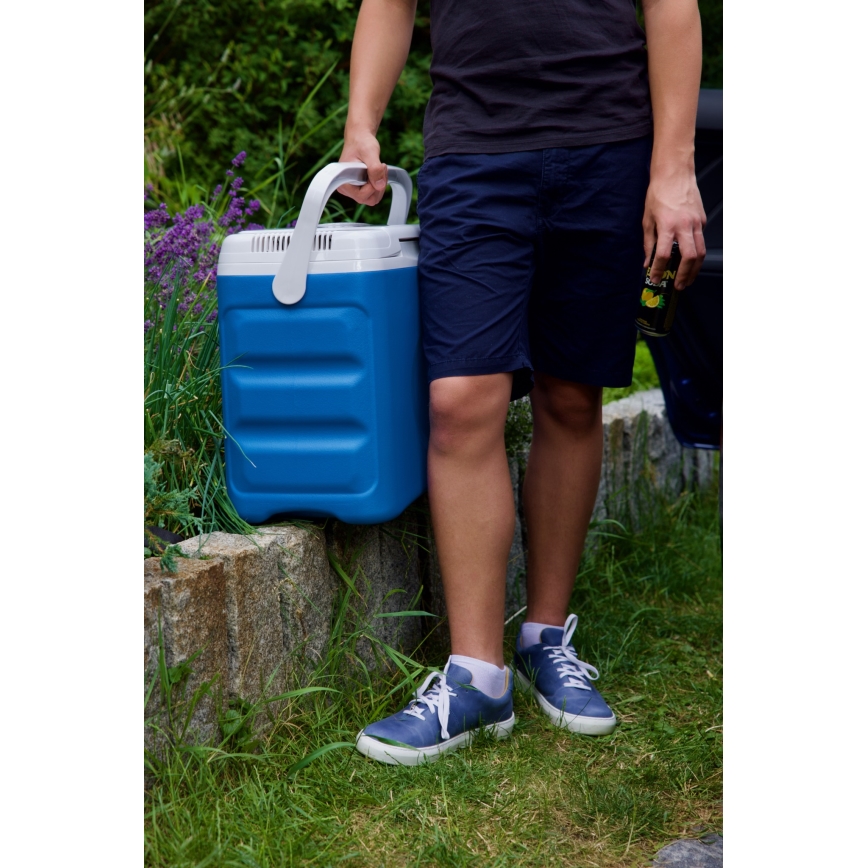 Guzzanti GZ 30BW - Glacière électrique portable pour voiture 29 l 65W/12V/230V bleue