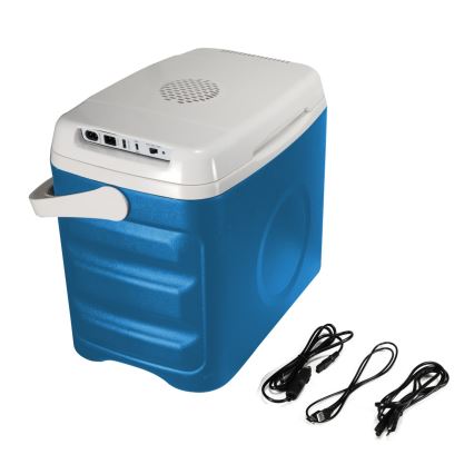 Guzzanti GZ 30BW - Glacière électrique portable pour voiture 29 l 65W/12V/230V bleue
