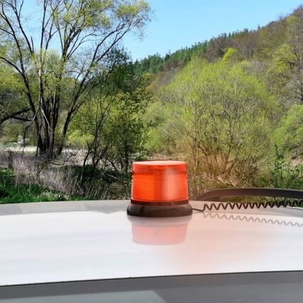 Gyrophare d'avertissement LED à fixation magnétique LED/20W/12-24V orange
