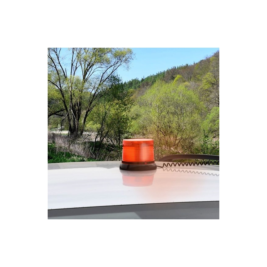 Gyrophare d'avertissement LED à fixation magnétique LED/20W/12-24V orange